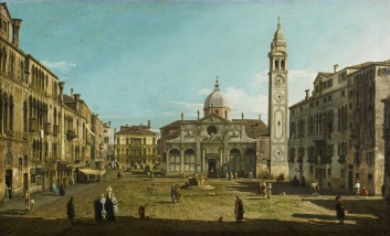 Bernardo Bellotto, Campo Santa Maria Formosa Circa 1742 Oil on canvas, 92 x 150.5 cm Private collection