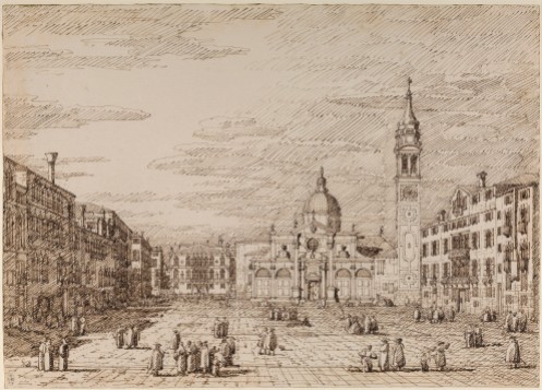 Antonio Canal aka Canaletto, Campo Santa Maria Formosa Circa 1735-40 Drawing Royal Collection Trust © Her Majesty Queen Elizabeth II 2016 Provenance: Joseph Smith, sold to King George III
