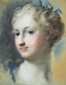 Rosalba Carriera, Head of a Fair-Haired Woman Circa 1730 Pastel on paper. The State Hermitage Museum - St Petersburg