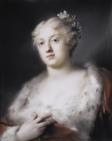 Rosalba Carriera, Portrait of a young Lady with fur. First half of 18th century. Pastel. The State Hermitage museum - St Petersburg