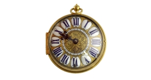 Stunning and very early single handed oignon verge fusee pocket watch of the female watchmaker Elizabeth Coupe, watchmaker of French King Louis XIV of France, ca. 1680. The present watch is signed with Coupe, so we can`t be shure if the watch was made by her or her father. Elizabeth Coupe was the daughter of the famous watchmaker Jacques Coupe, who was also watchmaker to the King of France.