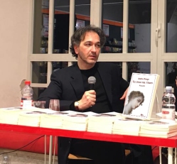 Andrea Perego during a book presentation.