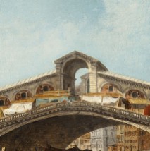 Michele Marieschi (Venice, 1710-1744) Rialto Bridge (detail) Private collection