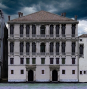 Palazzo Antelmi "reconstructed", based on the drawing of the façade by Antonio Visentini (1688-1782). The story in The Laws of Time unfolds on November 9, 1730 in a Venetian palace that no longer exists. Palazzo Antelmi stood opposite Misericordia, on rio di Noale, and bears the name of the Antelmi family who lived there. Its construction is attributed to the studio of architect Baldassare Longhena (1596–1682), one of the most important Venetian Baroque architects. The Antelmi family was admitted to the Venetian patrician class in 1646. By the beginning of the nineteenth century, the Antelmi’s Palazzo belonged to a certain Signor Colzani, who went bankrupt. His creditors became the owners of the building, by then in a bad condition, and had it demolished in 1812. Nothing remains of the palace today. In its place there is a wall enclosing the garden of an anonymous building. Graphic rendering ©The Laws of Time.