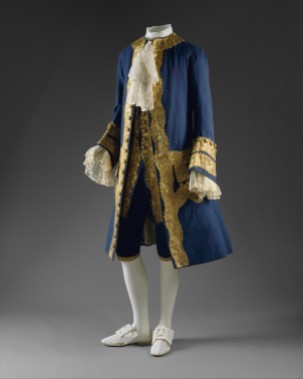 Man Suit Date: ca. 1760 Culture: British Medium: wool, gilt metal Credit Line: The Met - Purchase, Irene Lewisohn Bequest and Polaire Weissman Fund, 1996