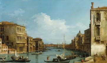 Canaletto (Venice 1697-Venice 1768) Il Canal Grande da Campo San Vio, guardando verso il Bacino di San Marco The Grand Canal looking east from Campo San Vio towards the Bacino c.1727-28 Oil on canvas Royal Collection Trust/© Her Majesty Queen Elizabeth II 2017 Provenance: Joseph Smith; from whom bought by George III