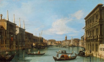 Canaletto (Venice 1697-Venice 1768) Il Canal Grande da Palazzo Loredan-Vendramin-Calergi, sulla destra, verso San Geremia The Grand Canal looking west from the Palazzo Vendramin-Calergi towards San Geremia c.1727 Oil on canvas Royal Collection Trust/© Her Majesty Queen Elizabeth II 2017 Provenance: Joseph Smith; from whom bought by George III